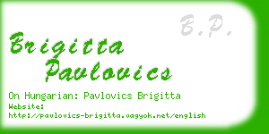 brigitta pavlovics business card